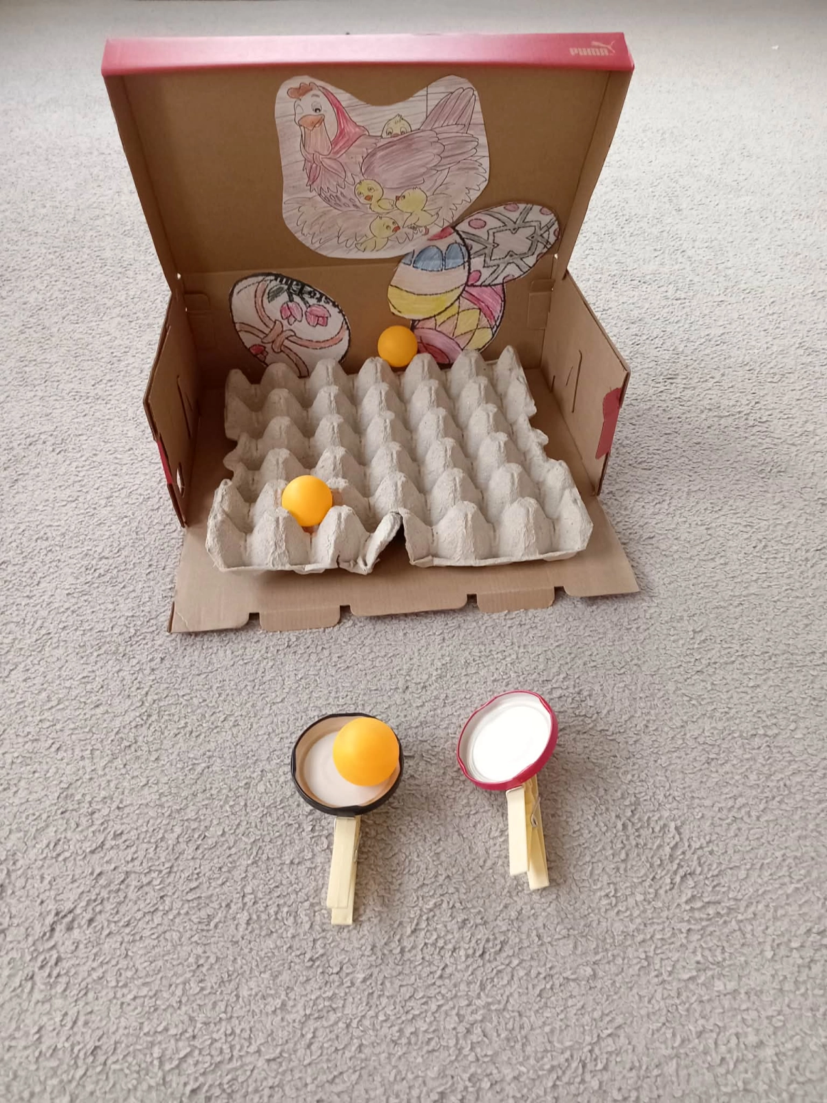 Piros Óvoda Harmatcsepp csoport Tojás pin-pong