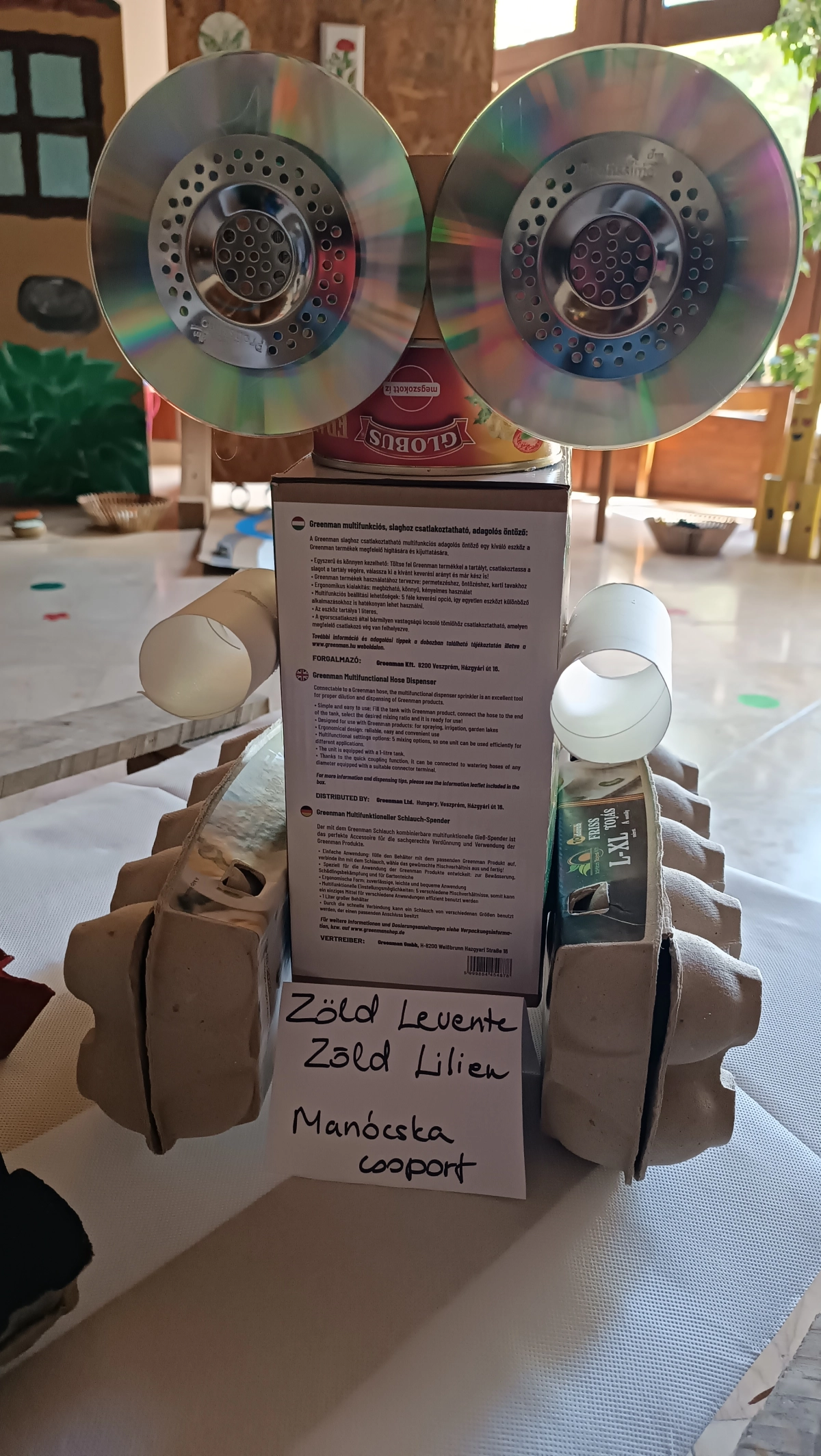 Zöld Levente és Lilien  Robot Széchenyi Óvoda Manó csoport